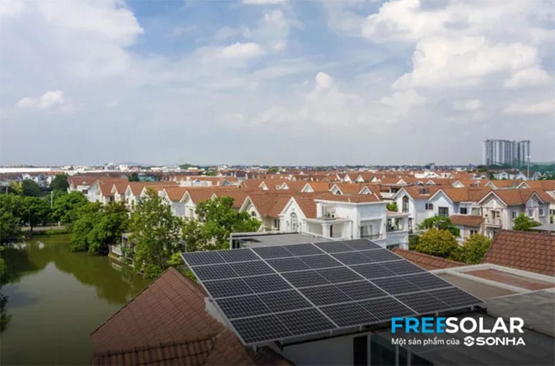 điện mặt trời mái nhà freesolar
