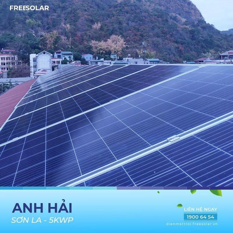 Hệ thống điện năng lượng mặt trời hòa lưới 5kW